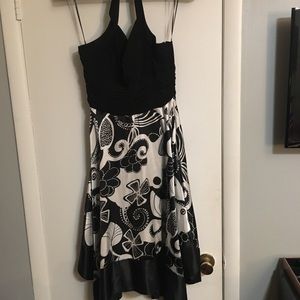 Print halter dress